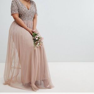 ASOS maya sequin bridesmaids dress